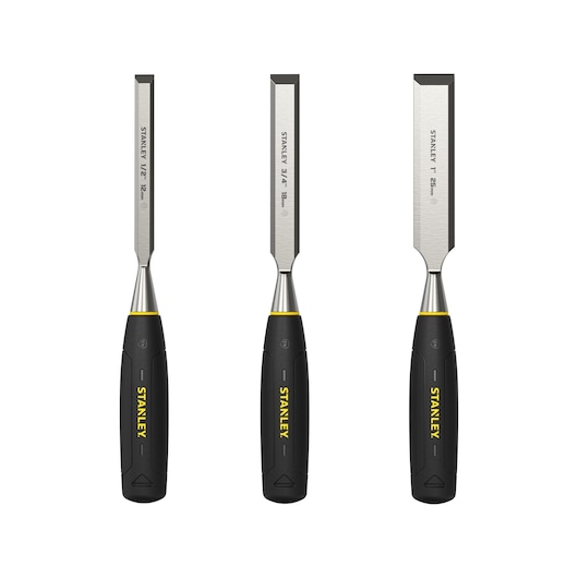 STANLEY® 5002 Series Wood Chisel 3Pc. Set - 12,18,25Mm
