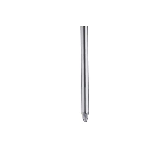 STANLEY 0-62-571 precision screwdriver with silver shaft, photographed upright on white background.