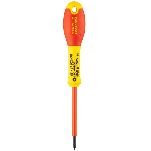 STANLEY FATMAX Insulated Pozidriv PZ0 x 75mm Screwdriver 0-65-417