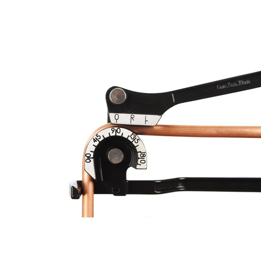 STANLEY 0-70-451 pipe bender with degree scale, close-up on white background.