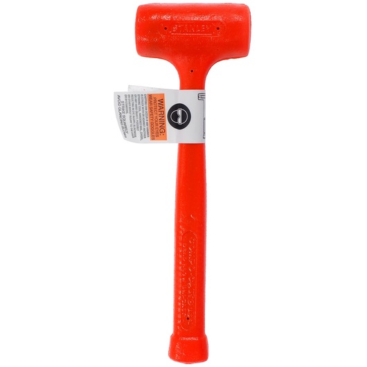 Photo of STANLEY 1-57-530 orange dead blow hammer, single front view, tool category.