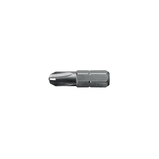 STANLEY 1-68-950 steel Phillips screwdriver bit, product photography, side angle, white background.