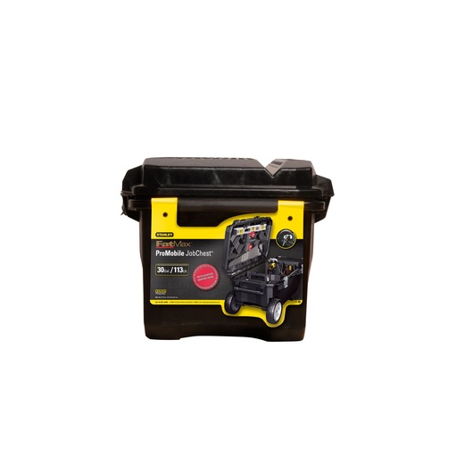 STANLEY 1-94-850 FatMax ProMobile JobChest black tool chest front angle photo.