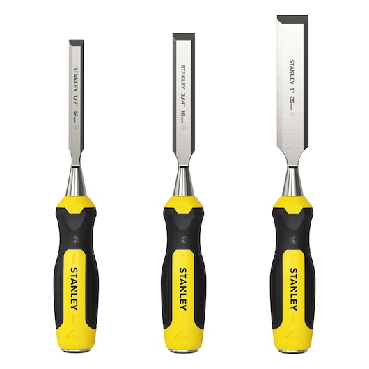 STANLEY Dynagrip Wood Chisel 3Pc. Set  - 12,18,25Mm