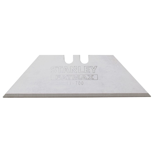 STANLEY 4-11-700 utility knife blade, silver, front angle on white background.