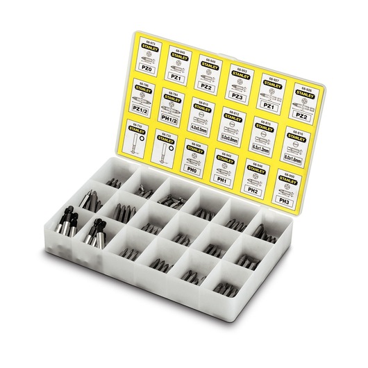 1-68-741, STANLEY® 200 Piece Mixed 25 & 50mm  Screwdriving Set PH, PZ, SL, Beauty