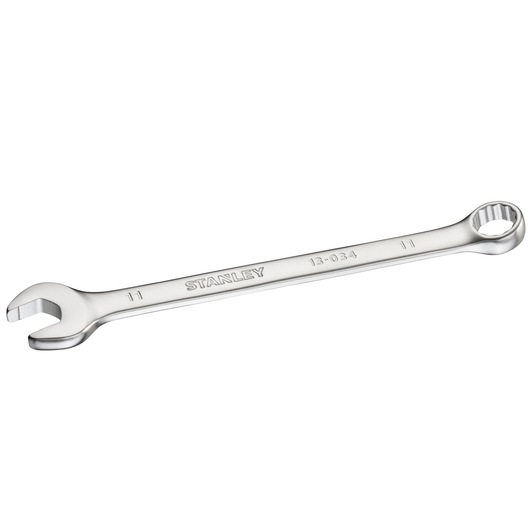 STANLEY FMMT13034-0 combination wrench, silver steel, front angle, hand tool photography.