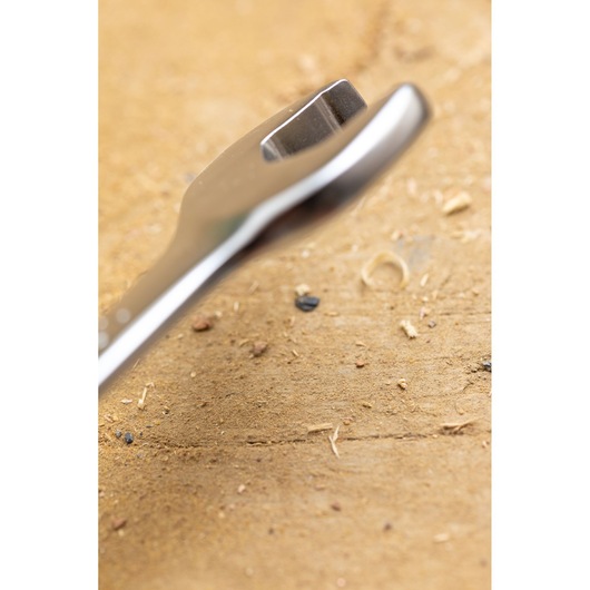 STANLEY FMMT13042-0 wrench close-up photography on a wooden surface.