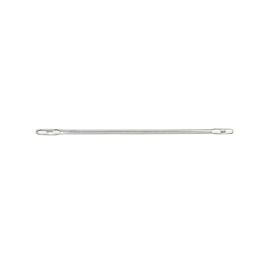 Double box-end wrench with chrome finish, shown flat on a white background.