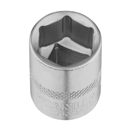 STANLEY FMMT17214-0 socket, chrome finish, close-up, tool accessory, white background