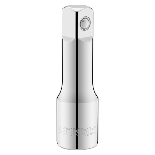 STANLEY STMT88930-0 chrome socket extension, tool accessory, front angle on white background.